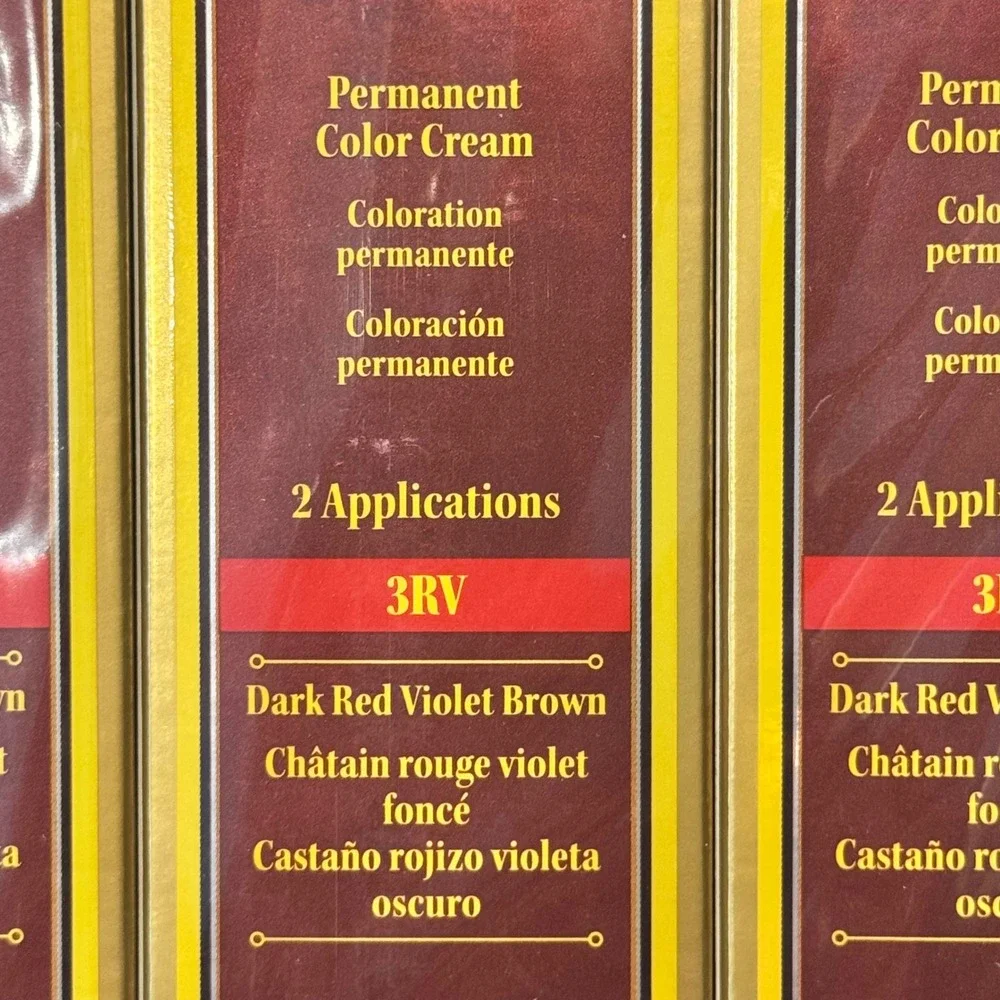 One 'n Only Argan Oil Permanent Hair‎ Color 3RV Dark Red Violet Brown 3oz 3-Pack